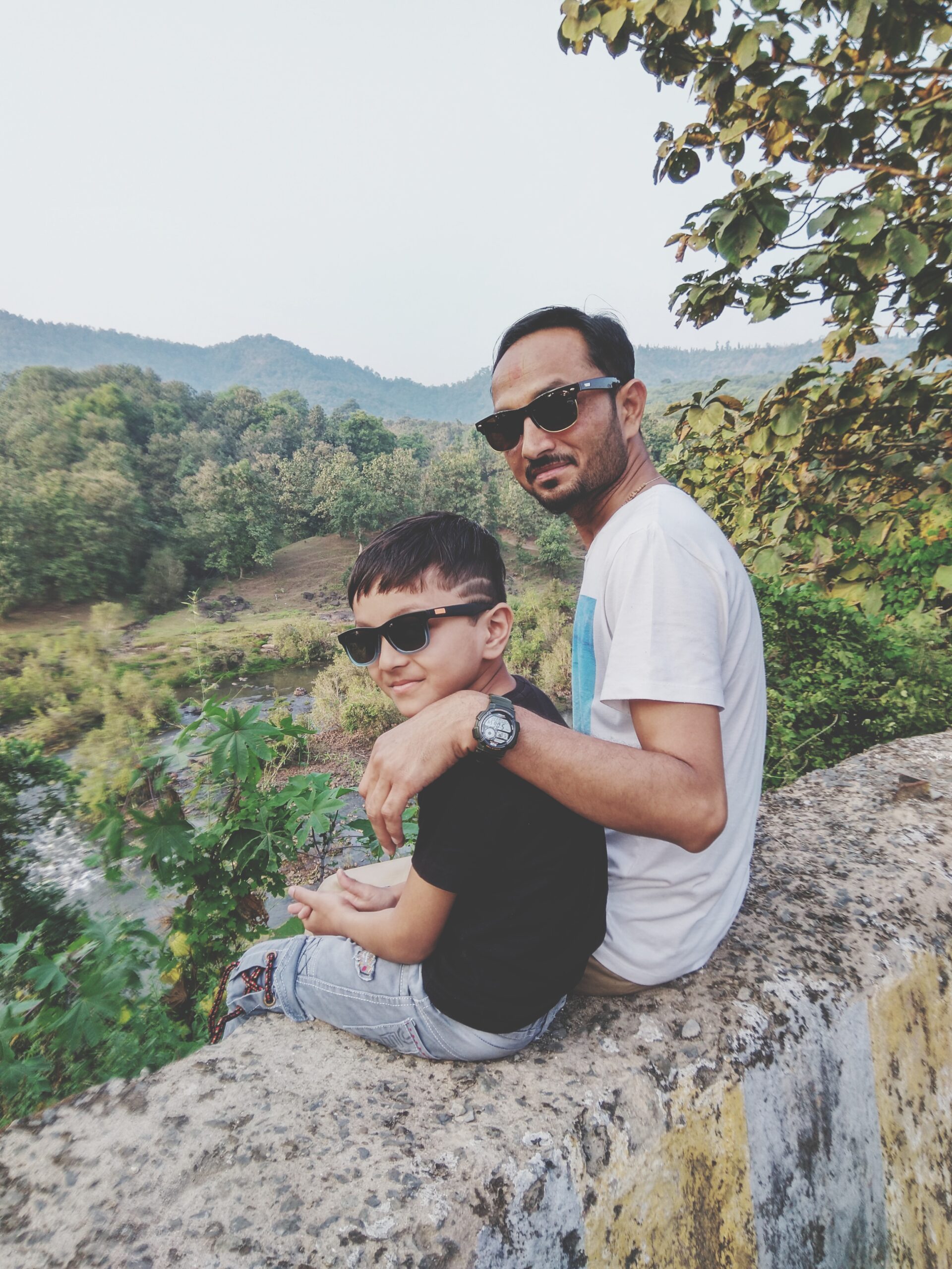 Father and son giving testimonial about Kakaaki interactive Nepali lessons for families
